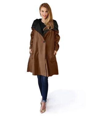 MYCRA PAC O/S RAINCOAT DONATELLA SHORT KNEE LENGTH